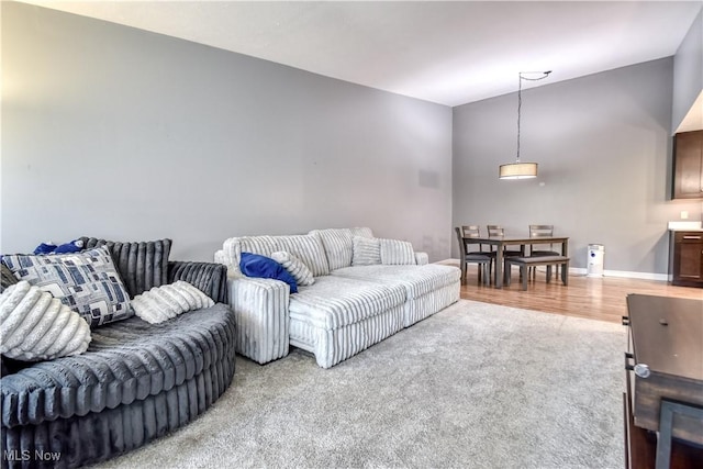 7208 S Galahad Pl, Concord Township, OH 44077 - living room featuring light colored carpet and baseboards