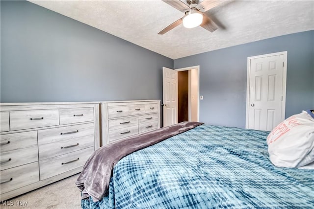 7208 S Galahad Pl, Concord Township, OH 44077 - carpeted bedroom featuring a ceiling fan and a textured ceiling