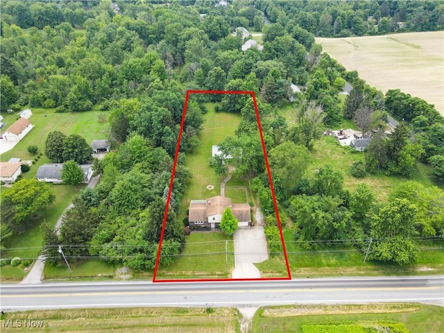 12230 Painesville Warren Rd, Concord, OH 44077 - aerial view of property and surrounding area featuring property parcel outlined