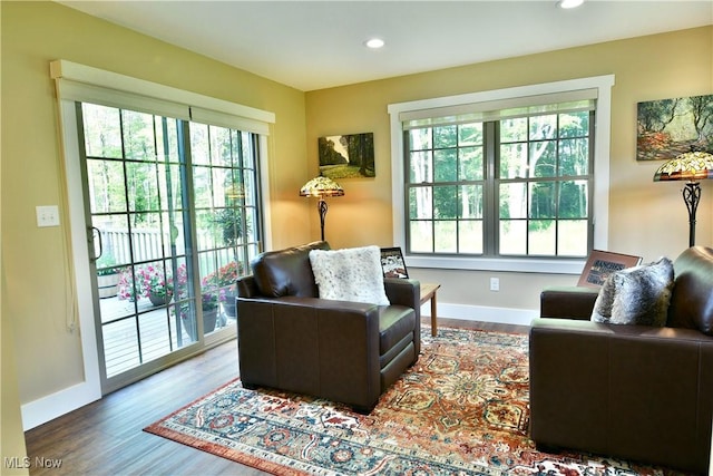 12 Bayview Cir, Cortland, OH 44410 - sitting room with recessed lighting and wood finished floors