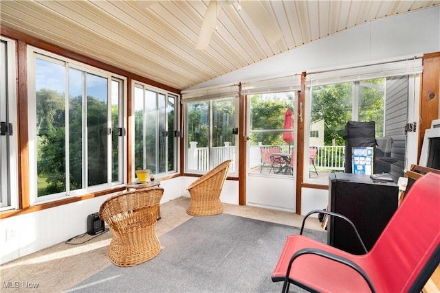 659 Lake Rd, Conneaut, OH 44030 - sunroom / solarium with vaulted ceiling and carpet floors