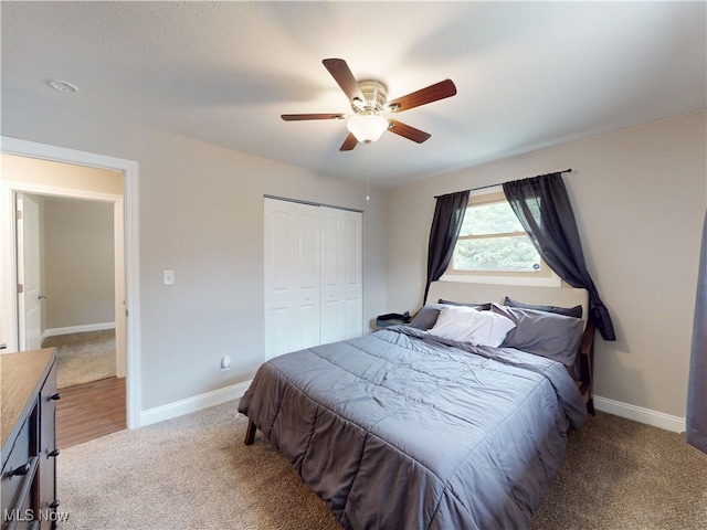 1345 E 359th St, Eastlake, OH 44095 - bedroom featuring carpet flooring, a closet, and a ceiling fan