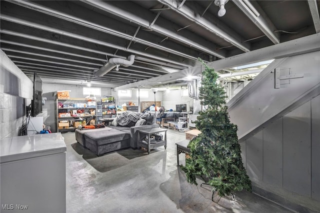 21100 Watson Rd, Maple Heights, OH 44137 - basement with fridge