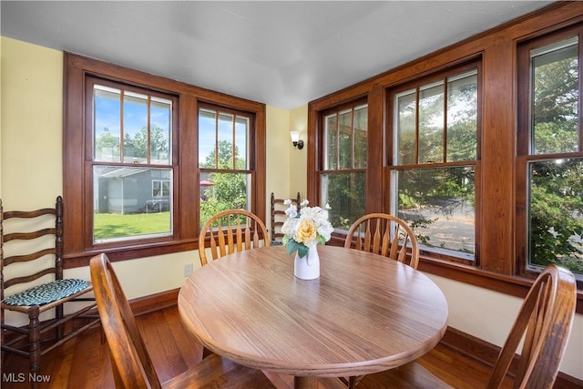 1029 S Main St, Grafton, OH 44044 - dining space featuring wood finished floors and baseboards