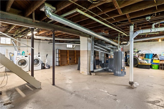 1029 S Main St, Grafton, OH 44044 - unfinished basement with independent washer and dryer and water heater