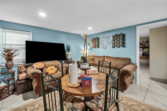 1552 E 254th St, Euclid, OH 44117 - living room featuring light tile patterned floors and recessed lighting