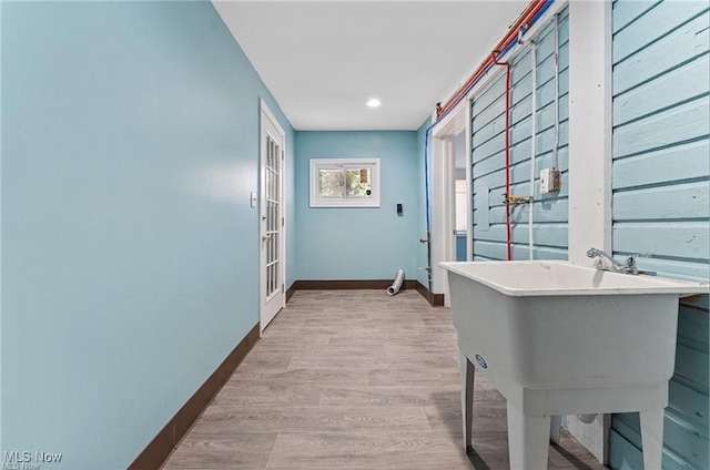 1552 E 254th St, Euclid, OH 44117 - corridor with wood finished floors and recessed lighting