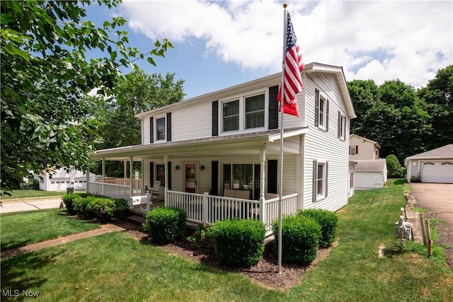 291 S Cleveland Ave, Mogadore, OH 44260 - farmhouse featuring a porch and a front lawn