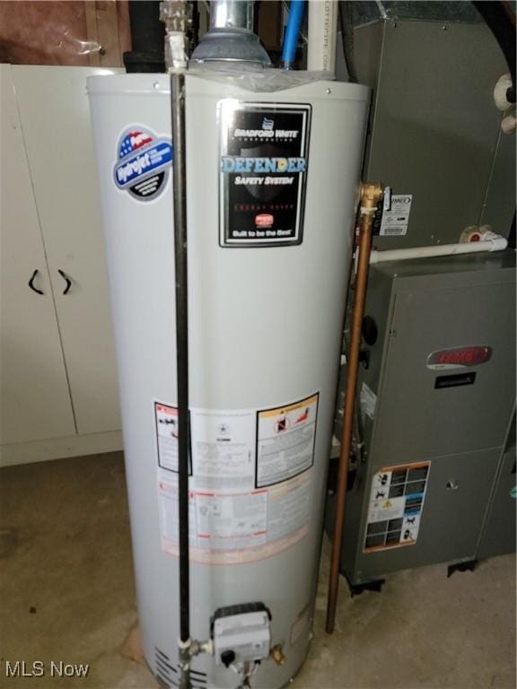 291 S Cleveland Ave, Mogadore, OH 44260 - utility room with water heater and heating unit