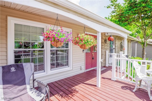 2077 Daniels Ave, Akron, OH 44312 - view of wooden porch