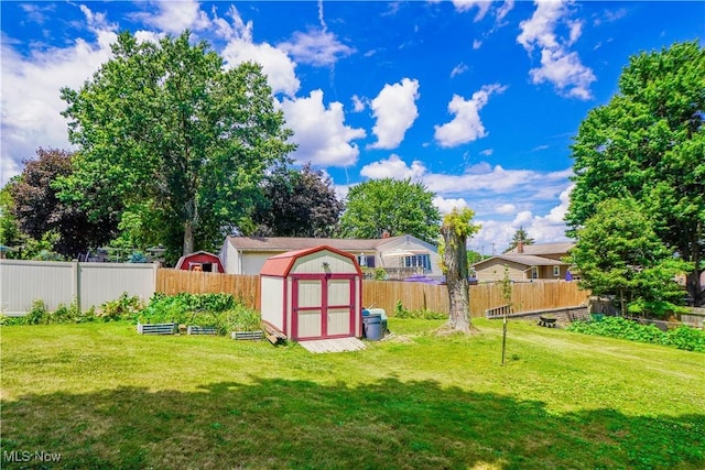 2077 Daniels Ave, Akron, OH 44312 - fenced backyard with a storage shed and a vegetable garden