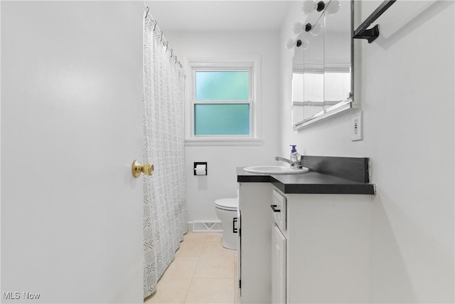 1332 Broadview Ave, Akron, OH 44321 - bathroom featuring vanity, tile patterned flooring, and a shower with shower curtain