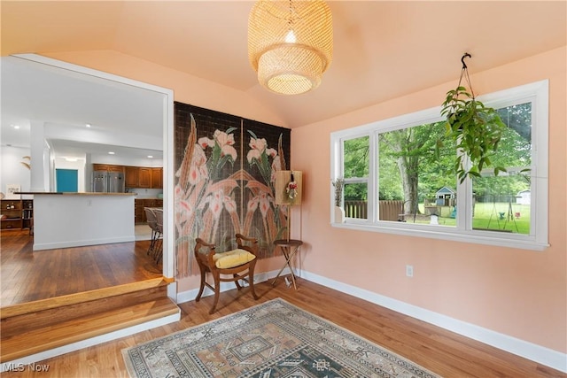 1332 Broadview Ave, Akron, OH 44321 - interior space featuring vaulted ceiling and wood finished floors