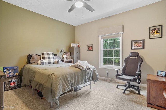 5461 Brook Run Ave NE, Louisville, OH 44641 - carpeted bedroom featuring baseboards and ceiling fan