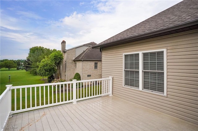 5461 Brook Run Ave NE, Louisville, OH 44641 - deck featuring a yard