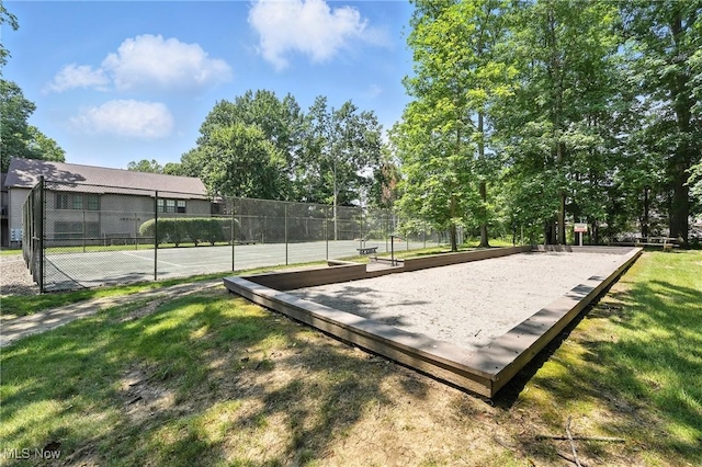 1293 Redtail Hawk Dr Unit 4, Boardman, OH 44512 - view of property's community featuring a bocce ball area and a tennis court