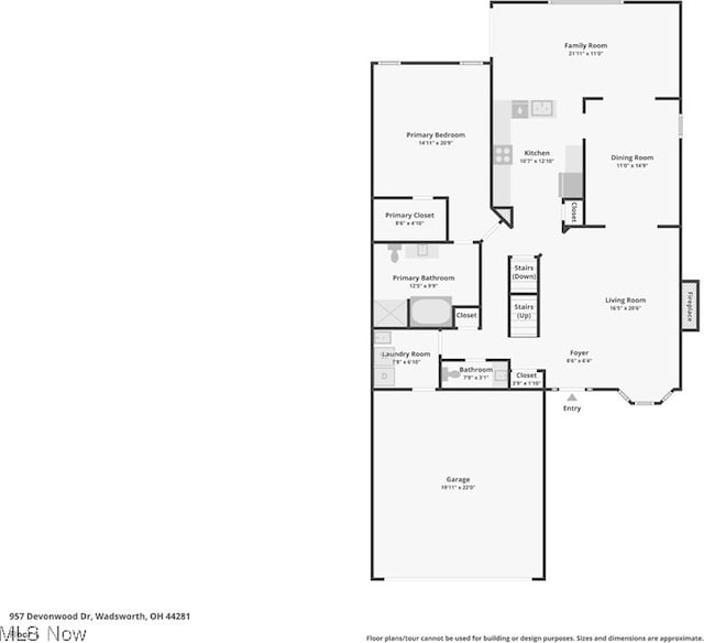 957 Devonwood Dr, Wadsworth, OH 44281 - view of floor plan / room layout