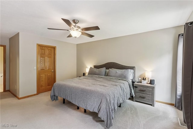 957 Devonwood Dr, Wadsworth, OH 44281 - bedroom featuring light colored carpet and a ceiling fan