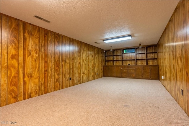 5200 Tanglewood Ave NE, Louisville, OH 44641 - carpeted empty room featuring wooden walls and a textured ceiling