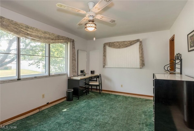 7080 Arcadia Dr, Parma, OH 44129 - carpeted office with ceiling fan and baseboards