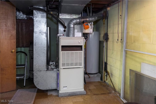 7080 Arcadia Dr, Parma, OH 44129 - utility room with water heater and heating unit