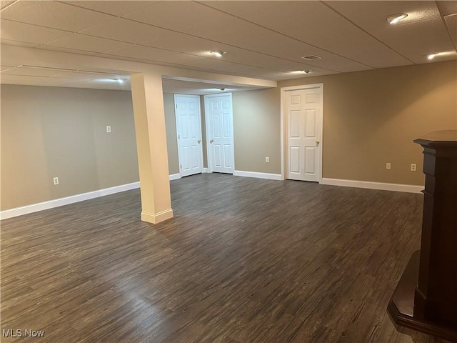 1995 Fox Chase, Youngstown, OH 44515 - finished basement featuring dark wood-style floors and baseboards