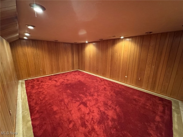 5436 Summerwood Ct Unit C, Willoughby, OH 44094 - empty room featuring carpet and wooden walls