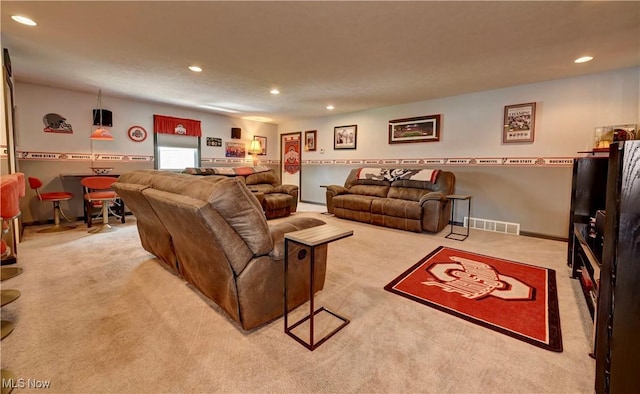 99 Mccook Ave, Carrollton, OH 44615 - living area with recessed lighting and light colored carpet