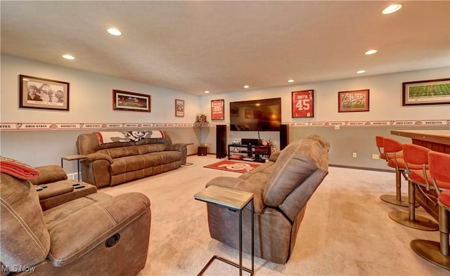 99 Mccook Ave, Carrollton, OH 44615 - living area featuring carpet and recessed lighting