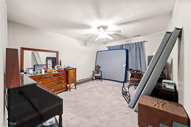 1446 Chesapeake Ave, Louisville, OH 44641 - carpeted bedroom featuring a textured ceiling and ceiling fan