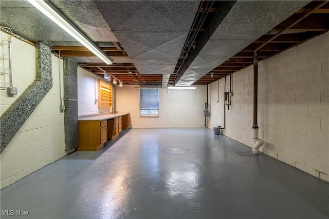 3945 Palisades Dr, Weirton, WV 26062 - unfinished below grade area featuring concrete block wall