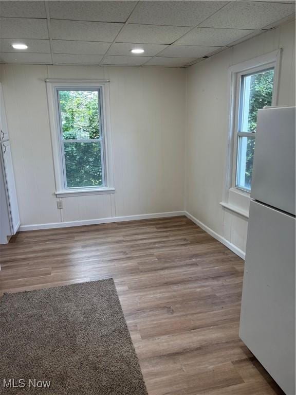 600 Marcus St, East Liverpool, OH 43920 - spare room with wood finished floors and a drop ceiling