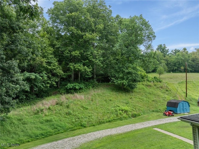 71050 Barries Dr, Martins Ferry, OH 43935 - view of green lawn with a storage unit