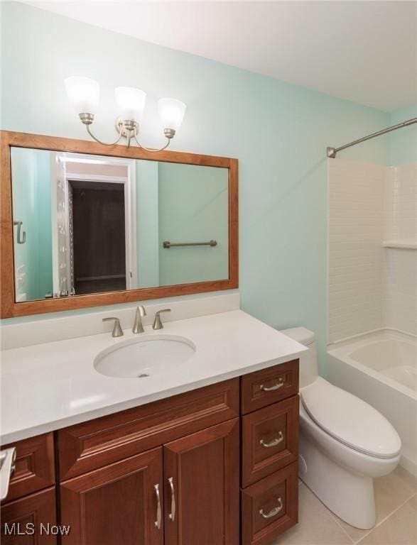 2271 Augusta Ct, Westlake, OH 44145 - bathroom with vanity, shower / bath combination, and tile patterned flooring