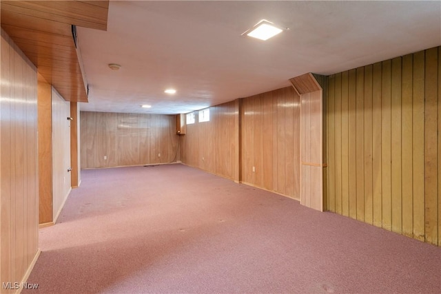 1403 Wexford Ave, Parma, OH 44134 - below grade area featuring carpet flooring and wooden walls