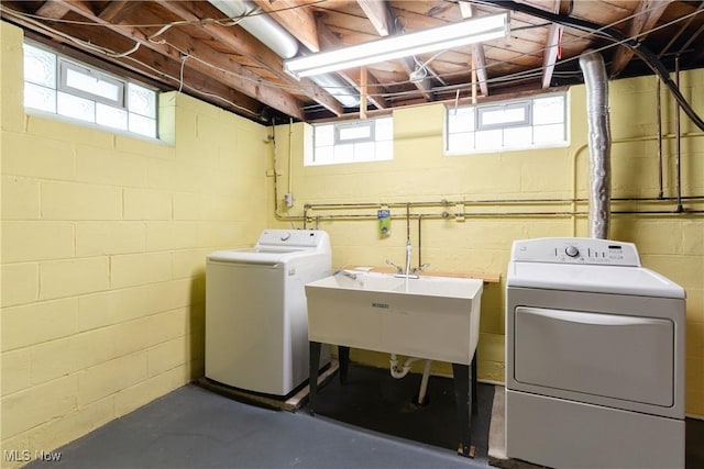 1403 Wexford Ave, Parma, OH 44134 - laundry area with independent washer and dryer and plenty of natural light