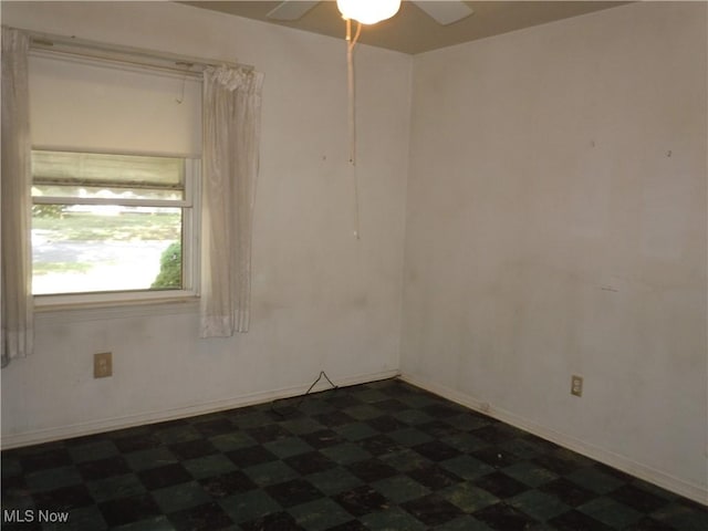 373 E 232nd St, Euclid, OH 44123 - spare room featuring dark floors and a ceiling fan
