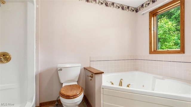 4101 Oak Ridge Ln, Cambridge, OH 43725 - full bathroom with a tub with jets and a shower