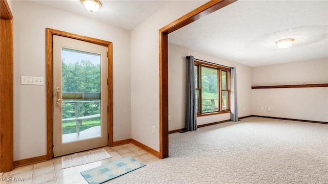 4101 Oak Ridge Ln, Cambridge, OH 43725 - doorway to outside featuring carpet floors