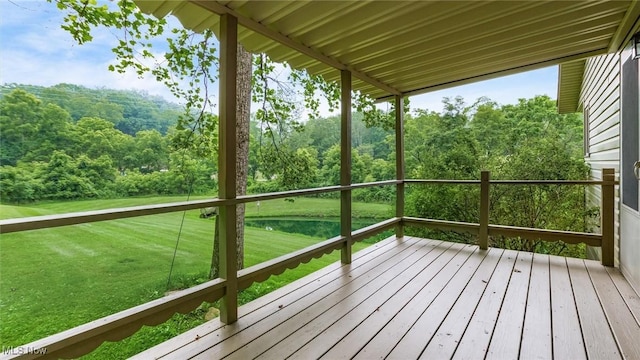 4101 Oak Ridge Ln, Cambridge, OH 43725 - wooden deck with a lawn