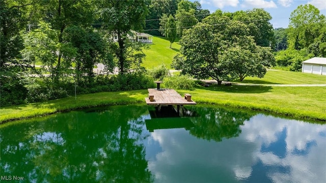 4101 Oak Ridge Ln, Cambridge, OH 43725 - dock with a water view and a yard