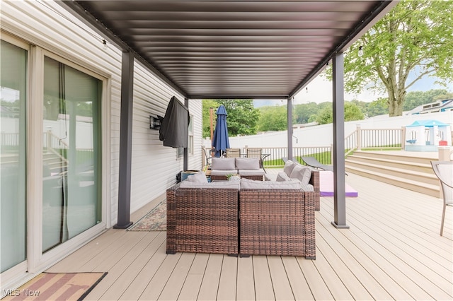 32 Par Three Dr, Follansbee, WV 26037 - deck featuring outdoor lounge area