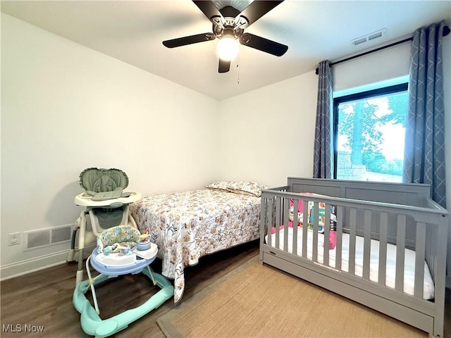 2710 E Hutton Rd, Wooster, OH 44691 - bedroom featuring wood finished floors and ceiling fan