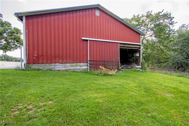 1292 Cinder Rd SE, Bergholz, OH 43908 - view of barn featuring a lawn