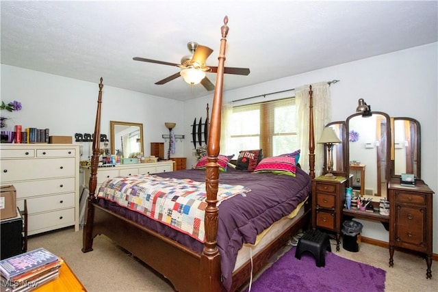 1292 Cinder Rd SE, Bergholz, OH 43908 - carpeted bedroom with a ceiling fan
