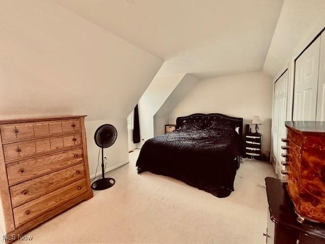 15539 Nantucket Cv # 3, Middlefield, OH 44062 - carpeted bedroom featuring vaulted ceiling