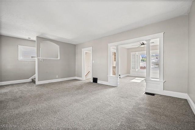 4305 W 49th St, Cleveland, OH 44144 - unfurnished room with carpet flooring, stairs, and ceiling fan