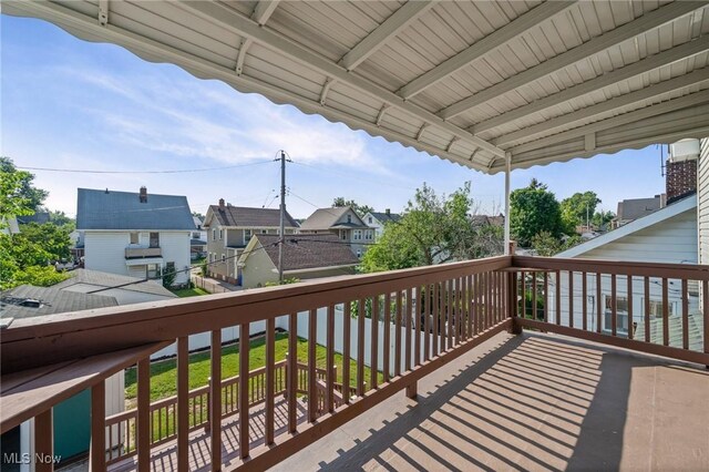 4305 W 49th St, Cleveland, OH 44144 - wooden terrace featuring a residential view