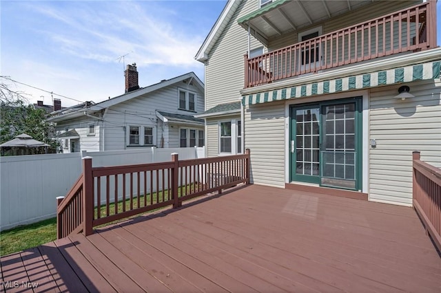 4305 W 49th St, Cleveland, OH 44144 - deck featuring a fenced backyard
