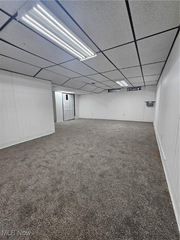 4590 Brendan Ln, North Olmsted, OH 44070 - finished basement featuring a paneled ceiling